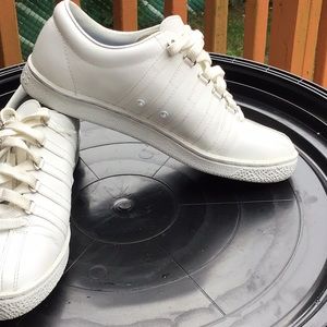 White K-Swiss sneakers.